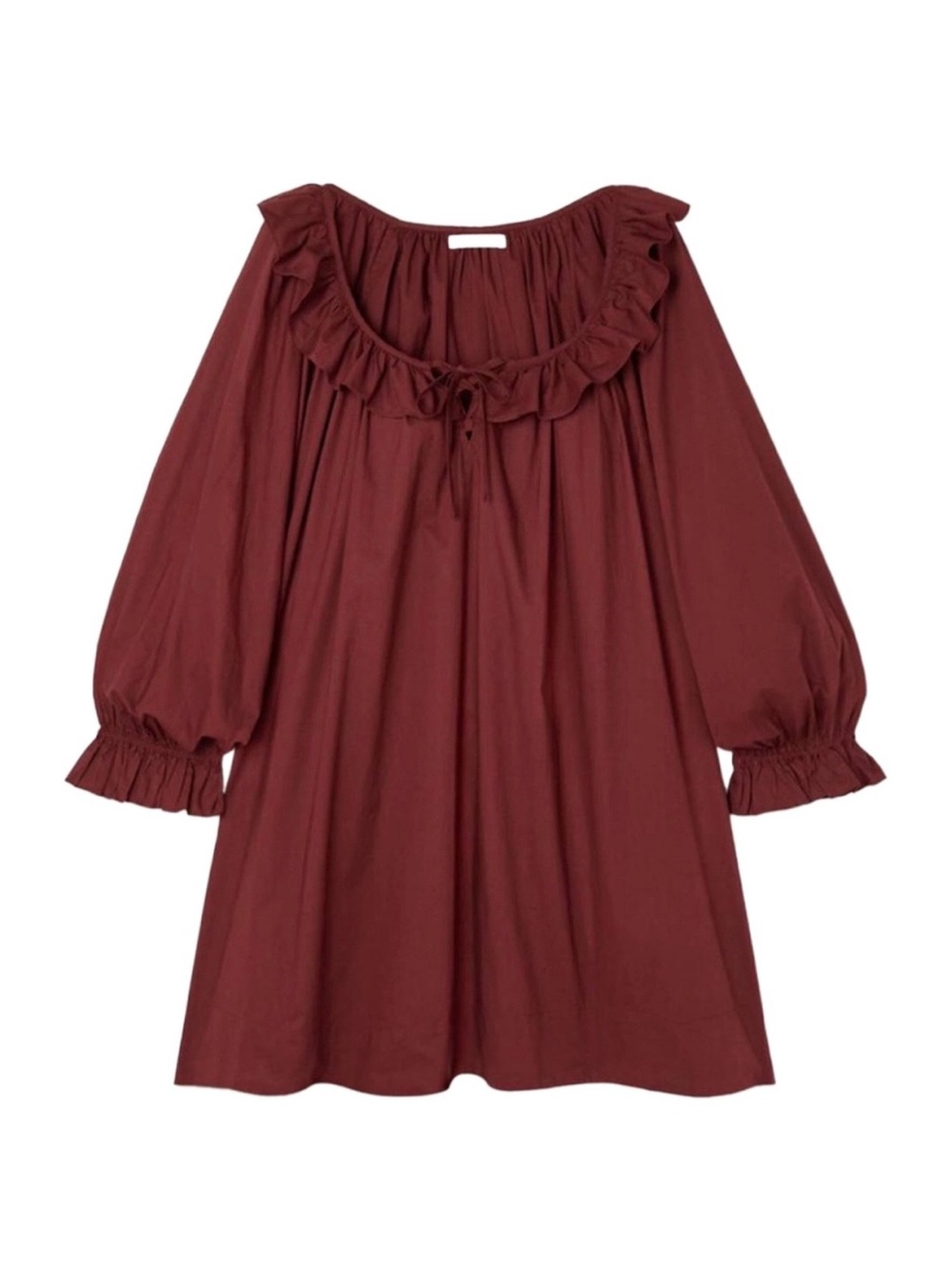 Doen Jilian Ruffled Cotton-poplin Mini Dress